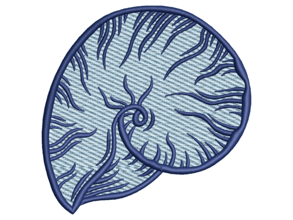 Ammonite Fossil Embroidery Design