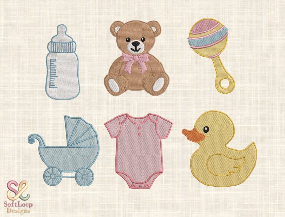 Baby Essentials Embroidery Design Set