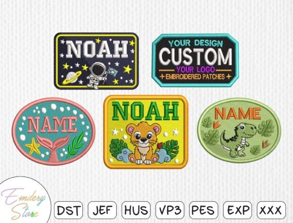 Custom Name Patch Embroidery Bundle