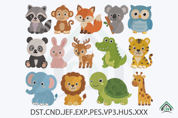Cute Woodland Animals Embroidery Bundle