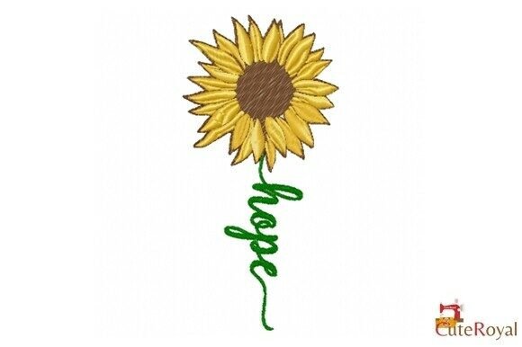 Hope Sunflower Embroidery