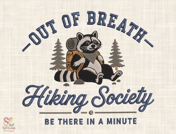 Humorous Outdoor Camp Embroidery Design