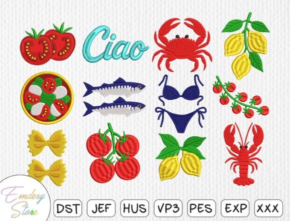 Italian Summer Embroidery Bundle