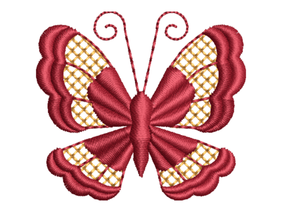 Lace Wing Butterfly Embroidery