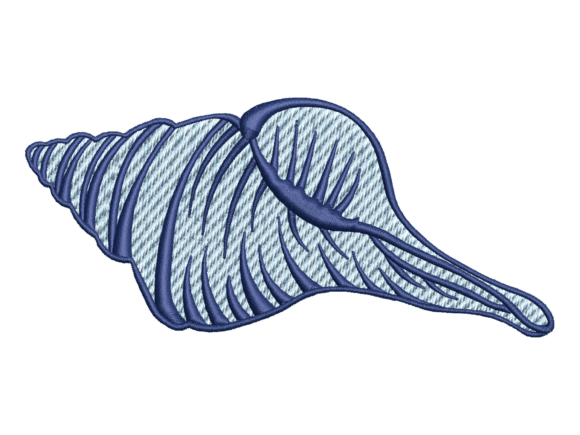 Long Seashell Embroidery Design