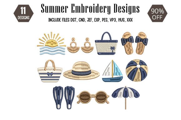 Nautical Summer Mini Embroidery Set