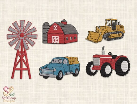 Rustic Farm Machine Embroidery Bundle