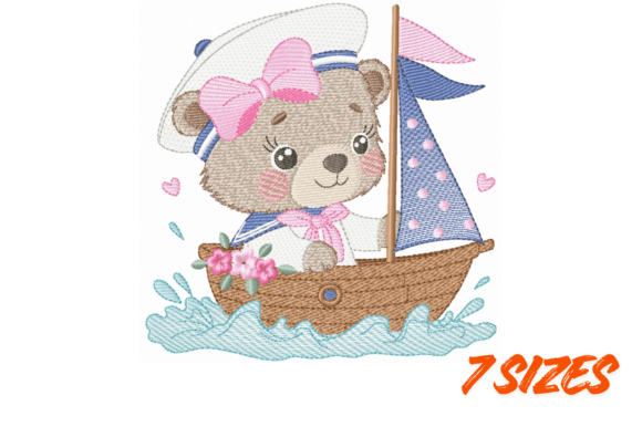 Sailor Teddy Bear Embroidery Design