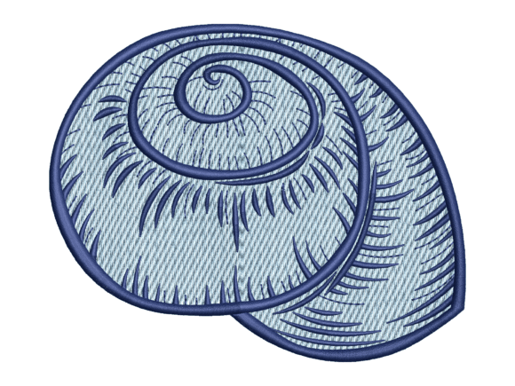 Spiral Sea Shell Embroidery Design