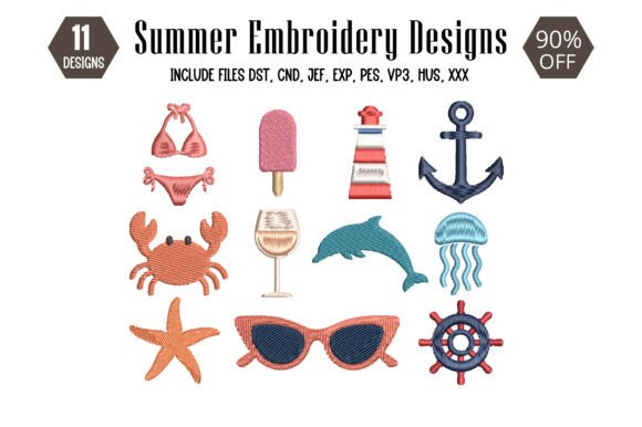 Summer Embroidery Design