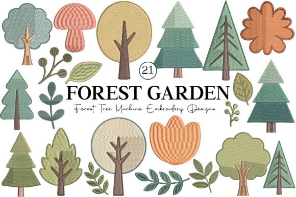 Whimsical Trees Embroidery Designs